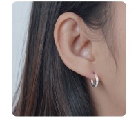 Silver Huggies Earring HO-1604